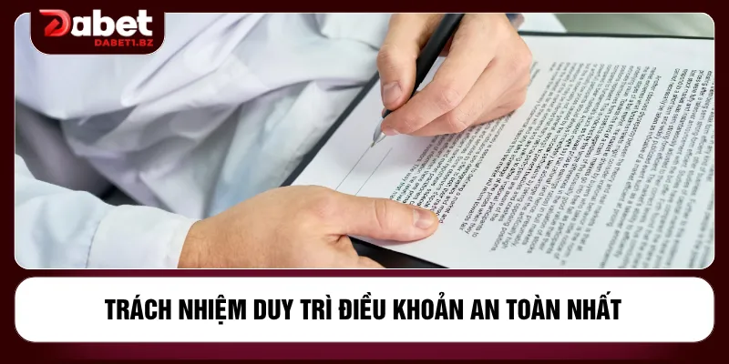 Trách nhiệm duy trì điều khoản an toàn nhất